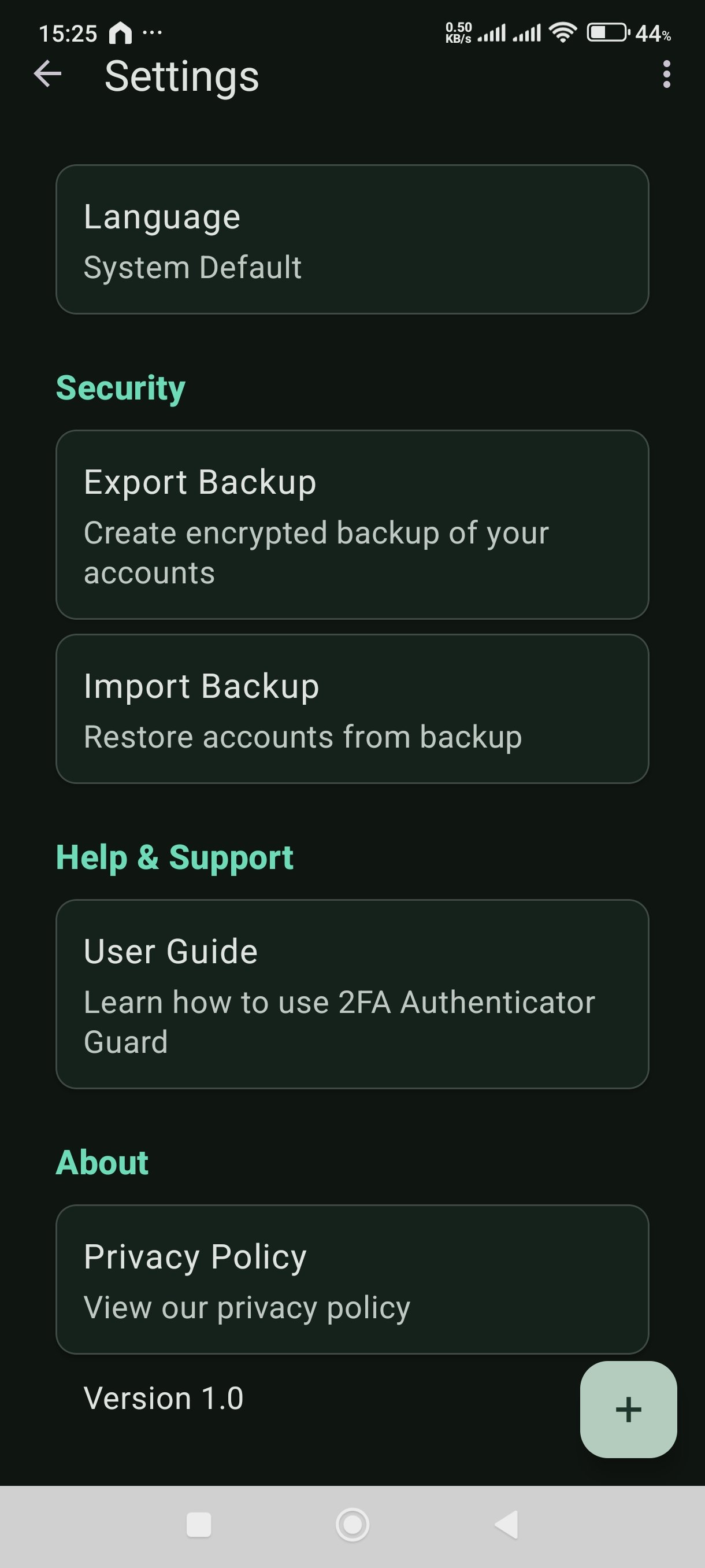 AuthGuard 2FA screenshot